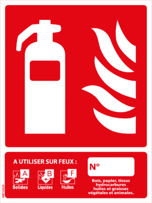 Panneau Classe de Feux ABF - 150 x 200 mm