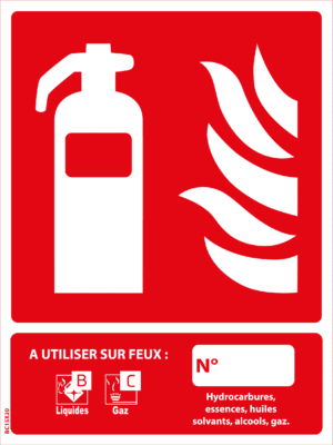 Panneau Classe de Feux BC - 150 X 200 mm
