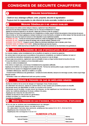 Consigne Chaufferie - Format A4