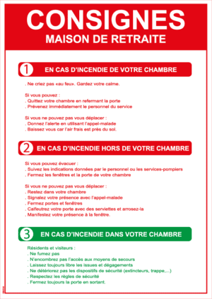 Consigne maison de retraite - Format A4