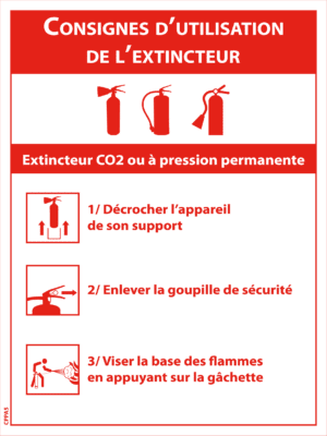 Consigne D'utilisation Extincteur PP 150 X 200 mm