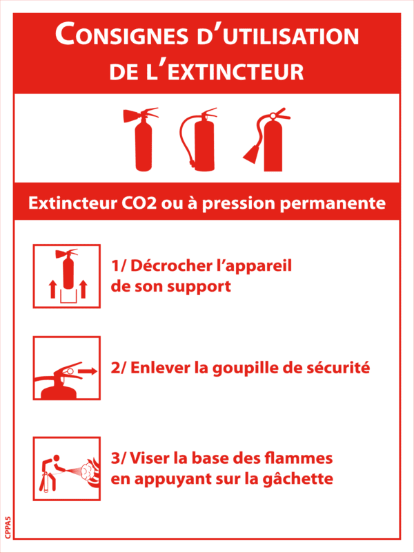 Consigne D'utilisation Extincteur PP 150 X 200 mm