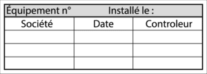 Étiquette Maintenance BAES - Format 70 x 25 mm