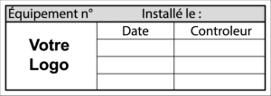 Étiquette Maintenance BAES PERSONNALISABLE