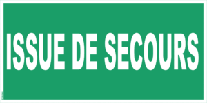 Panneau ISSUE DE SECOURS - 300x150 mm
