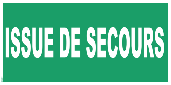 Panneau ISSUE DE SECOURS - 300x150 mm