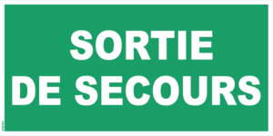 Panneau SORTIE DE SECOURS - 300x150 mm