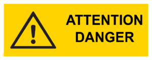 Panneau Attention Danger - 200 x 80 mm