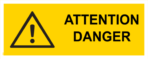 Panneau Attention Danger - 200 x 80 mm