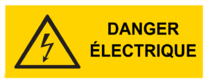 Panneau Danger Electrique - 200 x 80 mm
