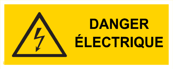 Panneau Danger Electrique - 200 x 80 mm