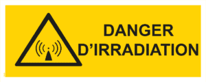 Panneau Danger D'irradiation - 200 x 80 mm
