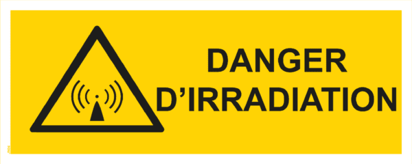 Panneau Danger D'irradiation - 200 x 80 mm