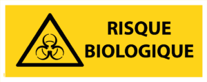Panneau Risque Biologique - 200 x 80 mm
