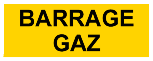 Panneau Barrage Gaz - 200 x 80 mm