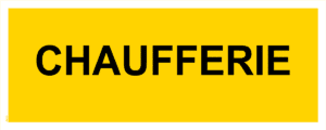 Panneau Chaufferie - 200 x 80 mm