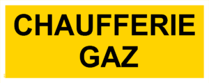 Panneau Chaufferie Gaz - 200 x 80 mm