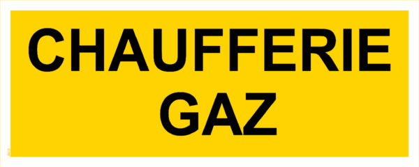 Panneau Chaufferie Gaz - 200 x 80 mm