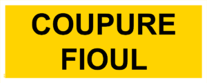 Panneau Coupure Fioul - 200 x 80 mm