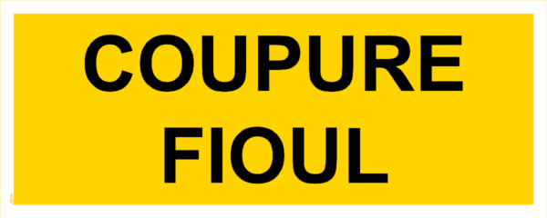 Panneau Coupure Fioul - 200 x 80 mm