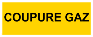 Panneau Coupure Gaz - 200 x 80 mm