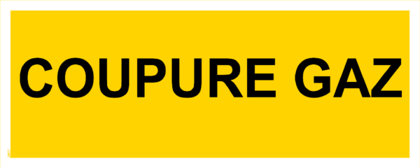 Panneau Coupure Gaz - 200 x 80 mm