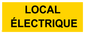 Panneau Local Electrique - 200 x 80 mm