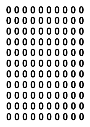 Numérotation en planche - 0