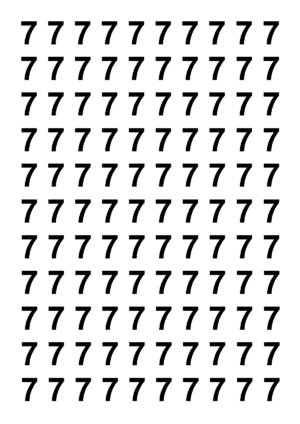 Numérotation en planche - 7