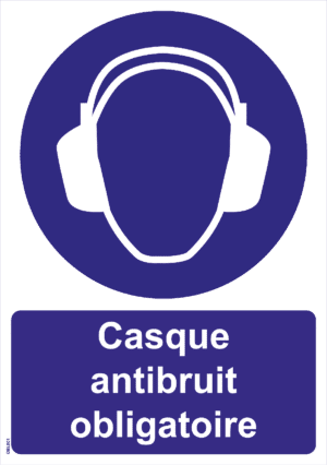 Panneau Casque antibruit obligatoire - A4