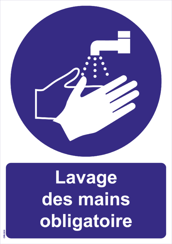 Panneau Lavage des mains obligatoire - A4