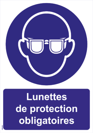 Panneau Lunettes de protection obligatoires - A4