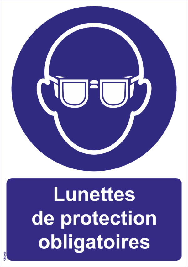 Panneau Lunettes de protection obligatoires - A5