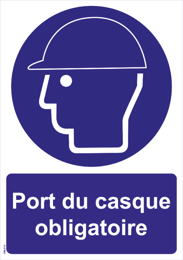 Panneau Port du casque obligatoire - A5