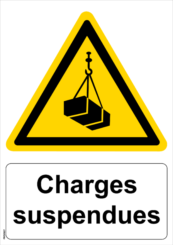 Panneau picto Charges Suspendues - A4