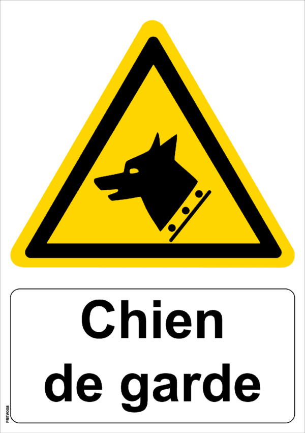 Panneau picto Chien de Garde - A4