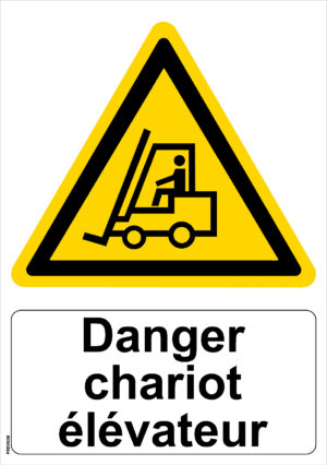 Panneau picto Danger Chariot élévateur - A4