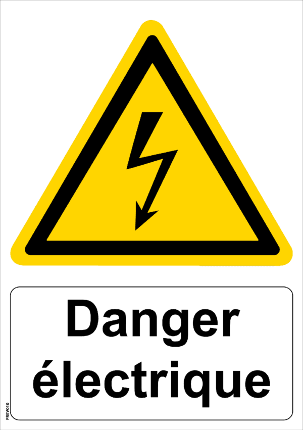 Panneau picto Danger électrique - A4