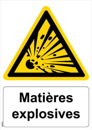 Panneau picto Matières Explosives - A5