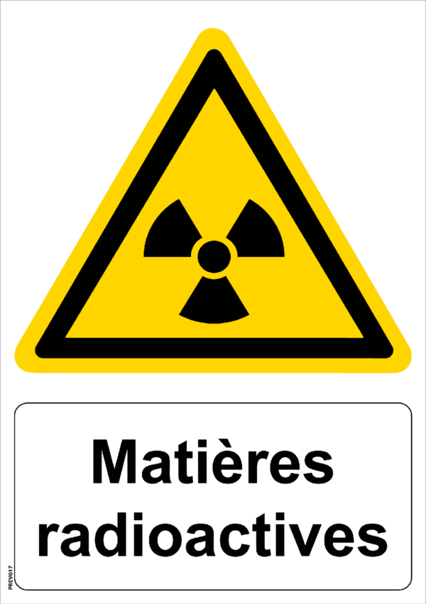 Panneau picto Matières Radioactives - A4