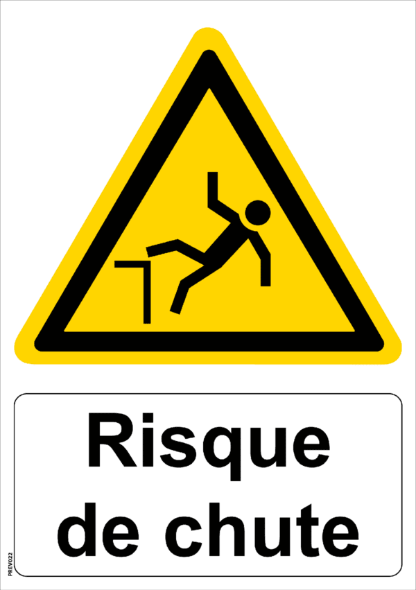 Panneau picto Risque de Chute - A4