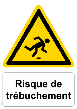 Panneau picto Risque de trébuchement - A4