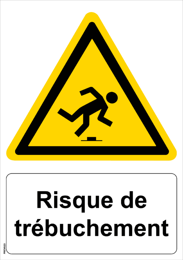 Panneau picto Risque de trébuchement - A4