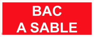 Panneau Bac à Sable - 200 x 80 mm