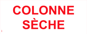 Panneau Colonne Sèche - 200 x 80 mm