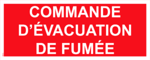 Panneau Commande d'évacuation de fumée - 200 x 80 mm