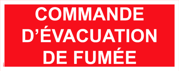 Panneau Commande d'évacuation de fumée - 200 x 80 mm