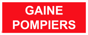 Panneau Gaine Pompiers - 200 x 80 mm