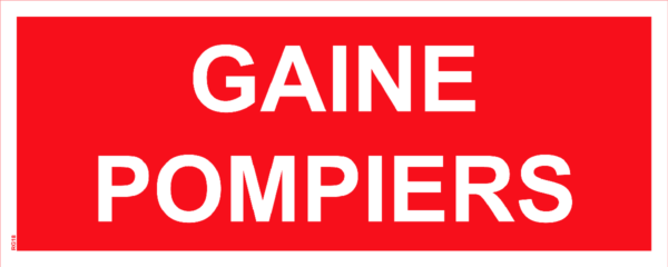 Panneau Gaine Pompiers - 200 x 80 mm