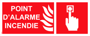 Panneau Point d'alarme incendie - 200 x 80 mm
